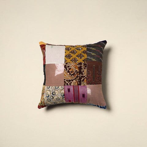 Multicolor Handcrafted Cotton Patchwork Cushion Cover