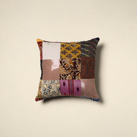 Multicolor Handcrafted Cotton Patchwork Cushion Cover