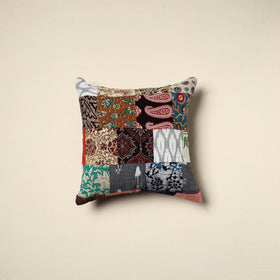 Multicolor - handcrafted cotton patchwork cushion cover 149