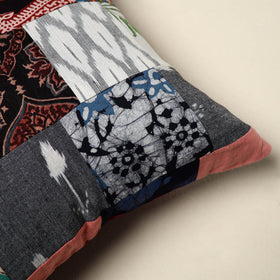 Multicolor - handcrafted cotton patchwork cushion cover 149