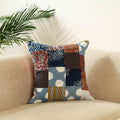 Multicolor - handcrafted cotton patchwork cushion cover 15