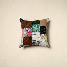 Multicolor - handcrafted cotton patchwork cushion cover 150