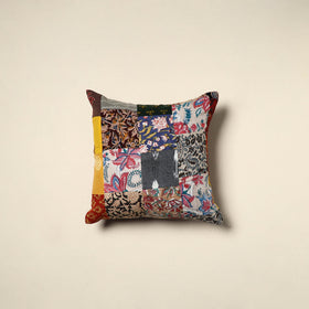 Multicolor Handcrafted Cotton Patchwork Cushion Cover