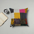Multicolor - handcrafted cotton patchwork cushion cover 16