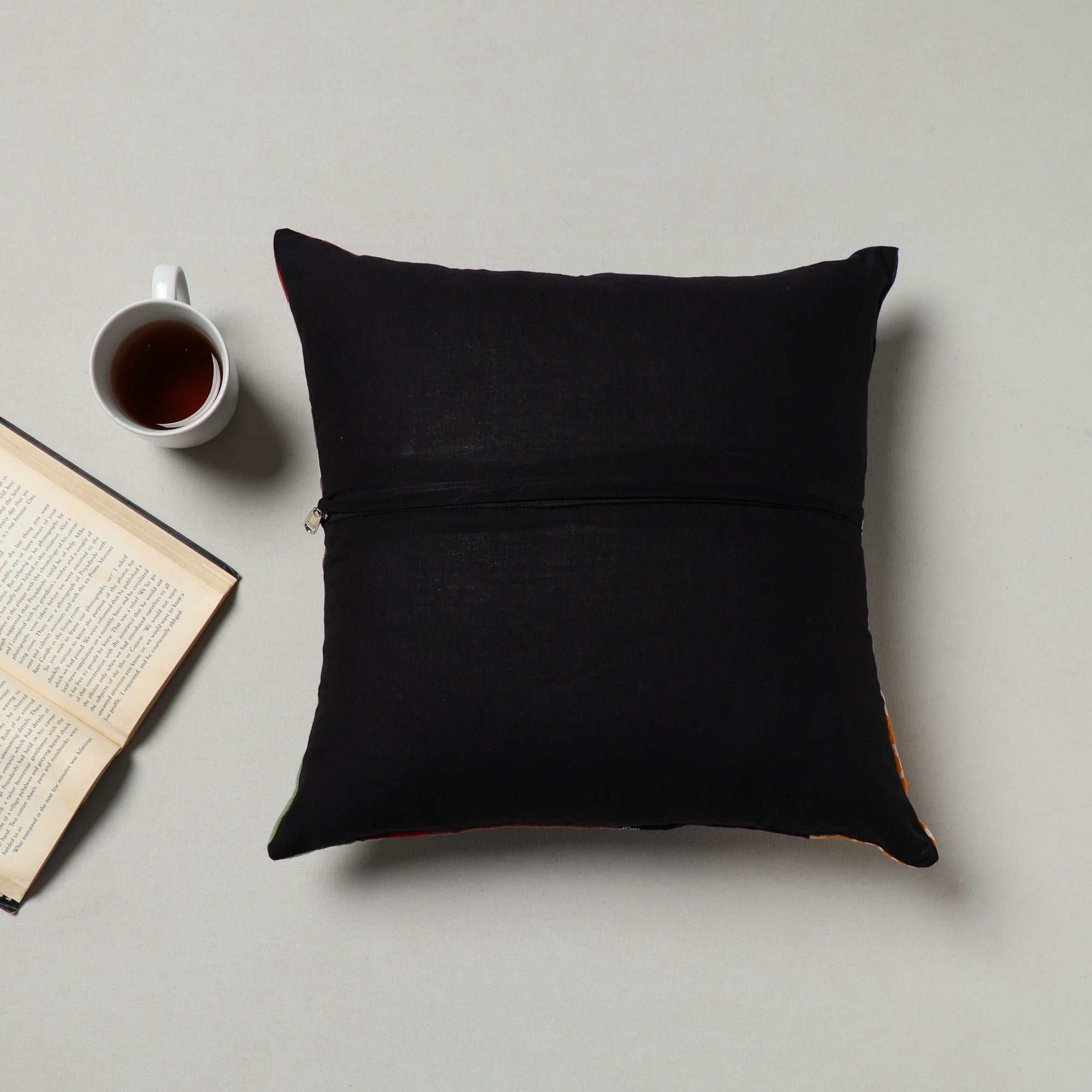 Buy Multicolor Handcrafted Cotton Patchwork Cushion Cover