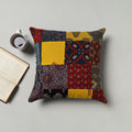 Multicolor - handcrafted cotton patchwork cushion cover (16