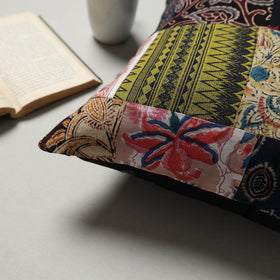 Multicolor - handcrafted cotton patchwork cushion cover (16