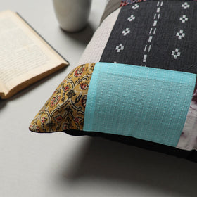 Multicolor - handcrafted cotton patchwork cushion cover (16