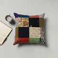 Multicolor - handcrafted cotton patchwork cushion cover (16