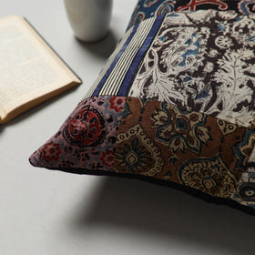 Multicolor - handcrafted cotton patchwork cushion cover (16