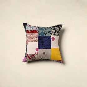 Multicolor - handcrafted cotton patchwork cushion cover 161