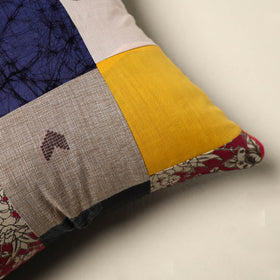 Multicolor - handcrafted cotton patchwork cushion cover 161