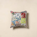 Multicolor - handcrafted cotton patchwork cushion cover 17