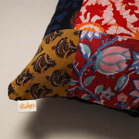 Handcrafted cotton patchwork cushion cover 17