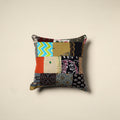 Multicolor Handcrafted Cotton Patchwork Cushion Cover