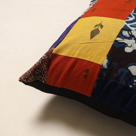 Multicolor - handcrafted cotton patchwork cushion cover 18