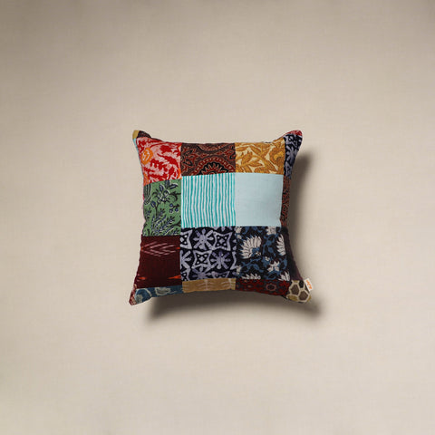 Handcrafted cotton patchwork cushion cover 19