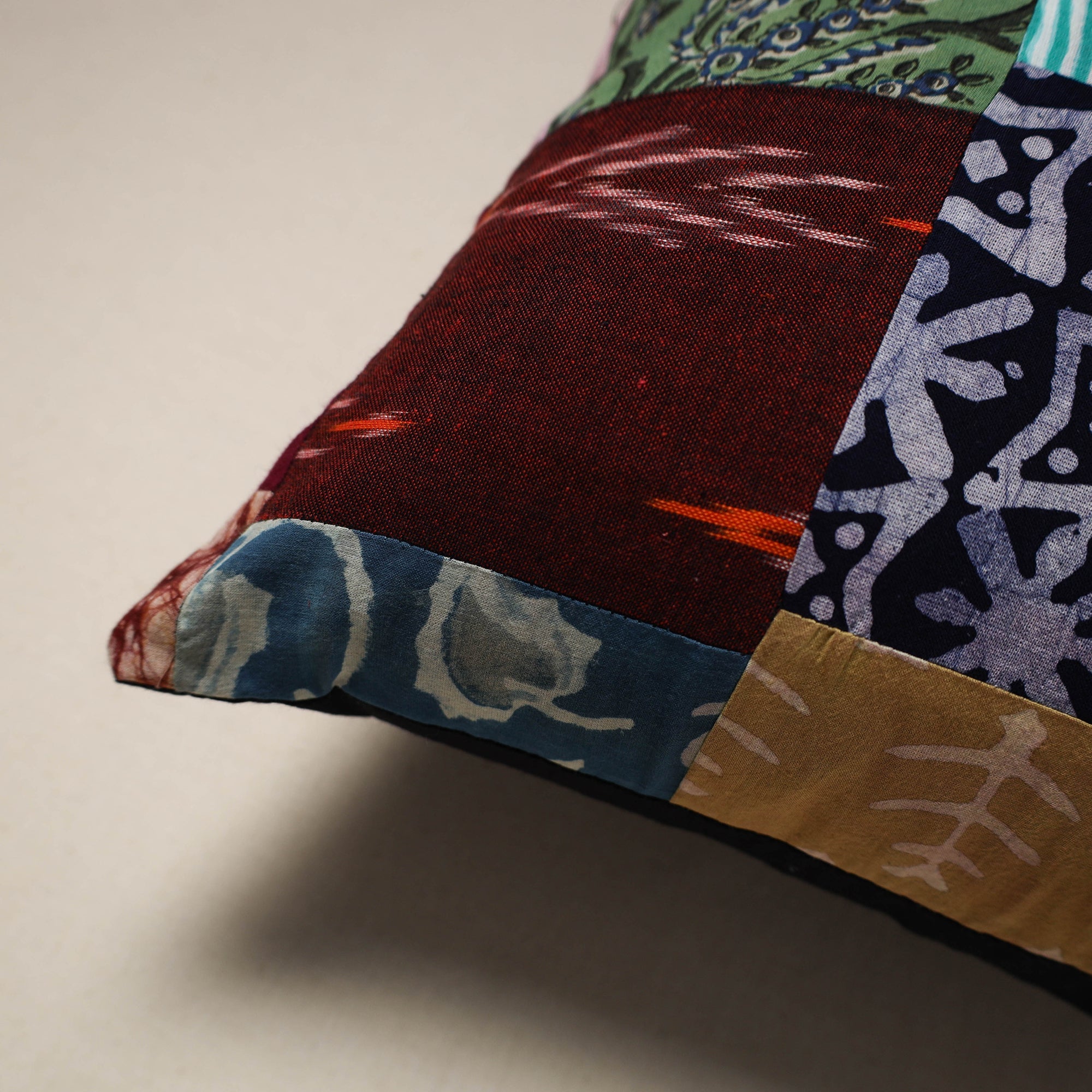 Handcrafted cotton patchwork cushion cover 19