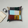 Multicolor - handcrafted cotton patchwork cushion cover 22