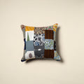 Multicolor Handcrafted Cotton Patchwork Cushion Cover