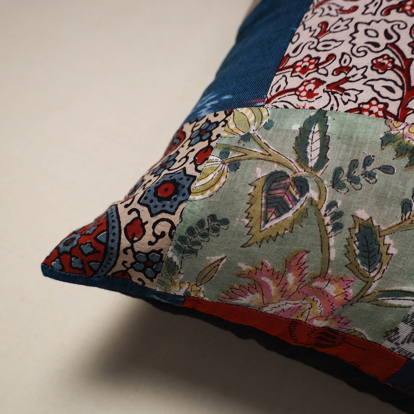 Handcrafted cotton patchwork cushion cover 22