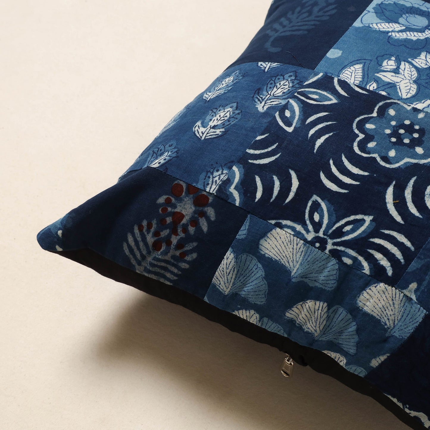 Multicolor - handcrafted cotton patchwork cushion cover 22