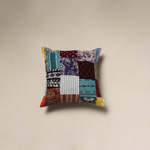 Handcrafted cotton patchwork cushion cover 23