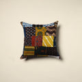 Multicolor - handcrafted cotton patchwork cushion cover 23