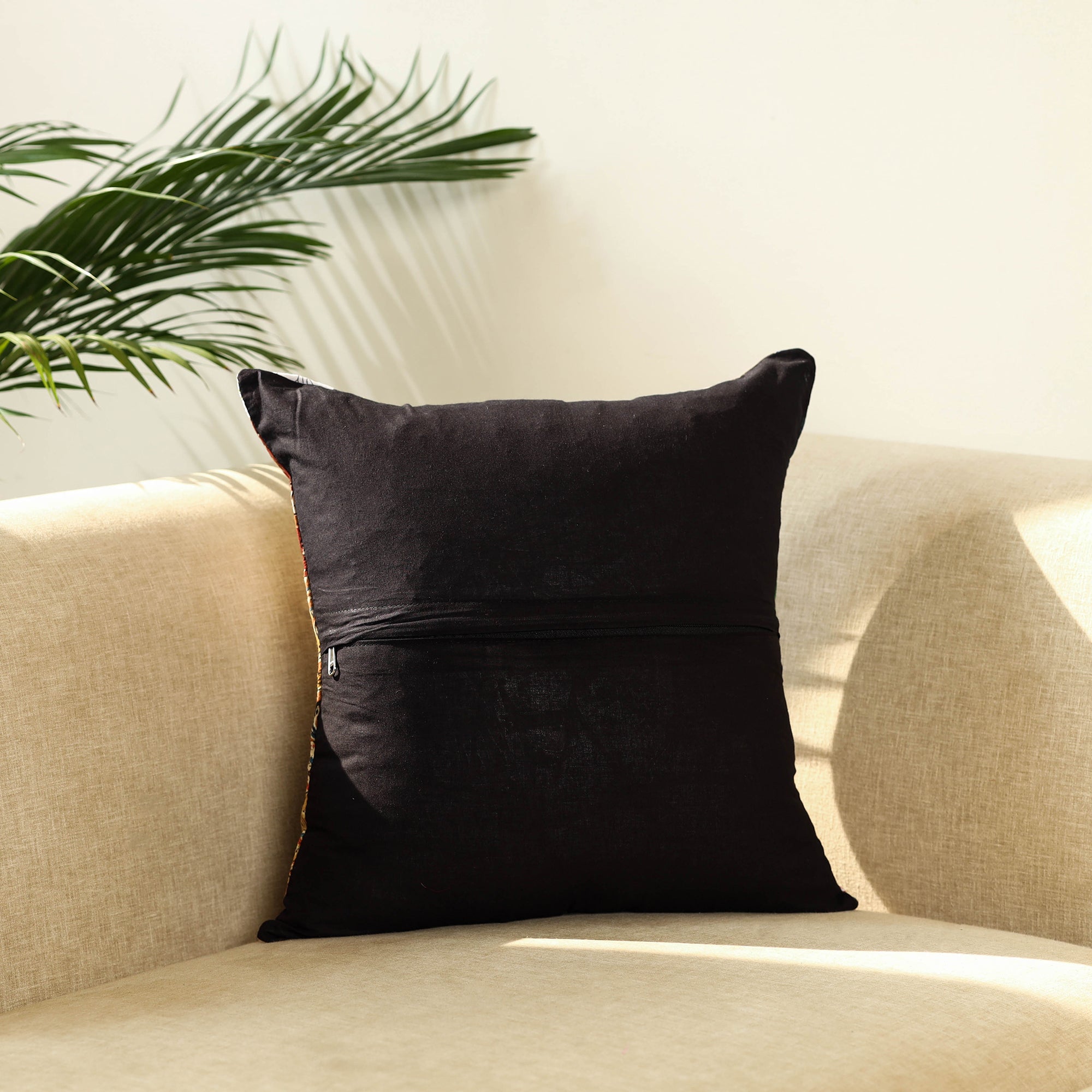 Multicolor - handcrafted cotton patchwork cushion cover 24