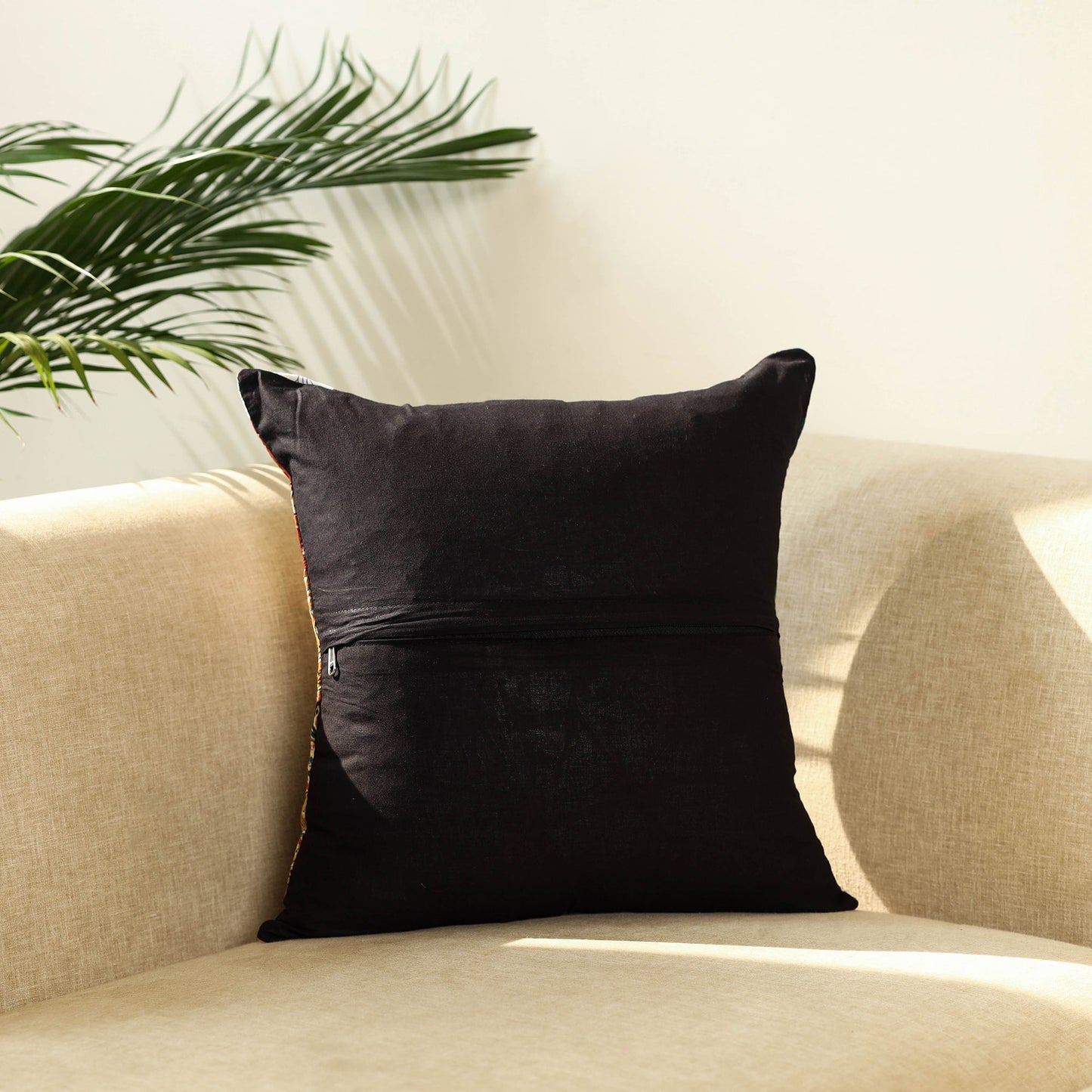 Multicolor - handcrafted cotton patchwork cushion cover 24