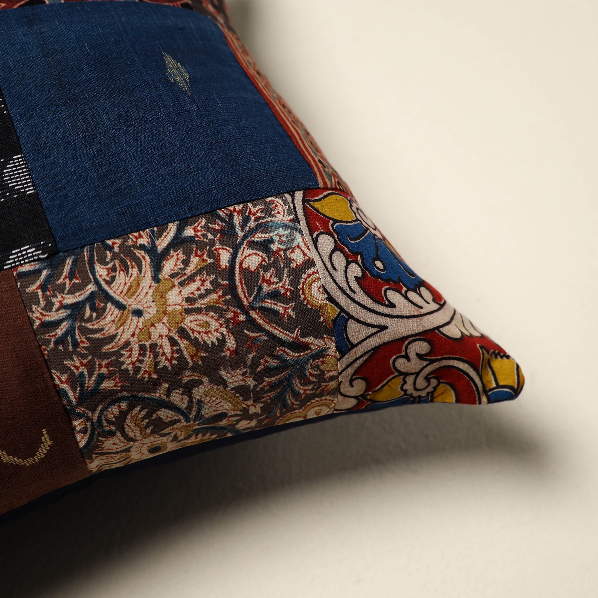 Multicolor - handcrafted cotton patchwork cushion cover 24