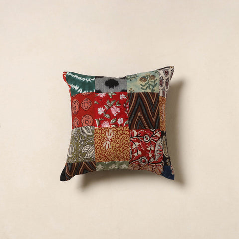 Multicolor - handcrafted cotton patchwork cushion cover 25