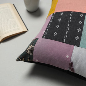 Multicolor Handcrafted Cotton Patchwork Cushion Cover