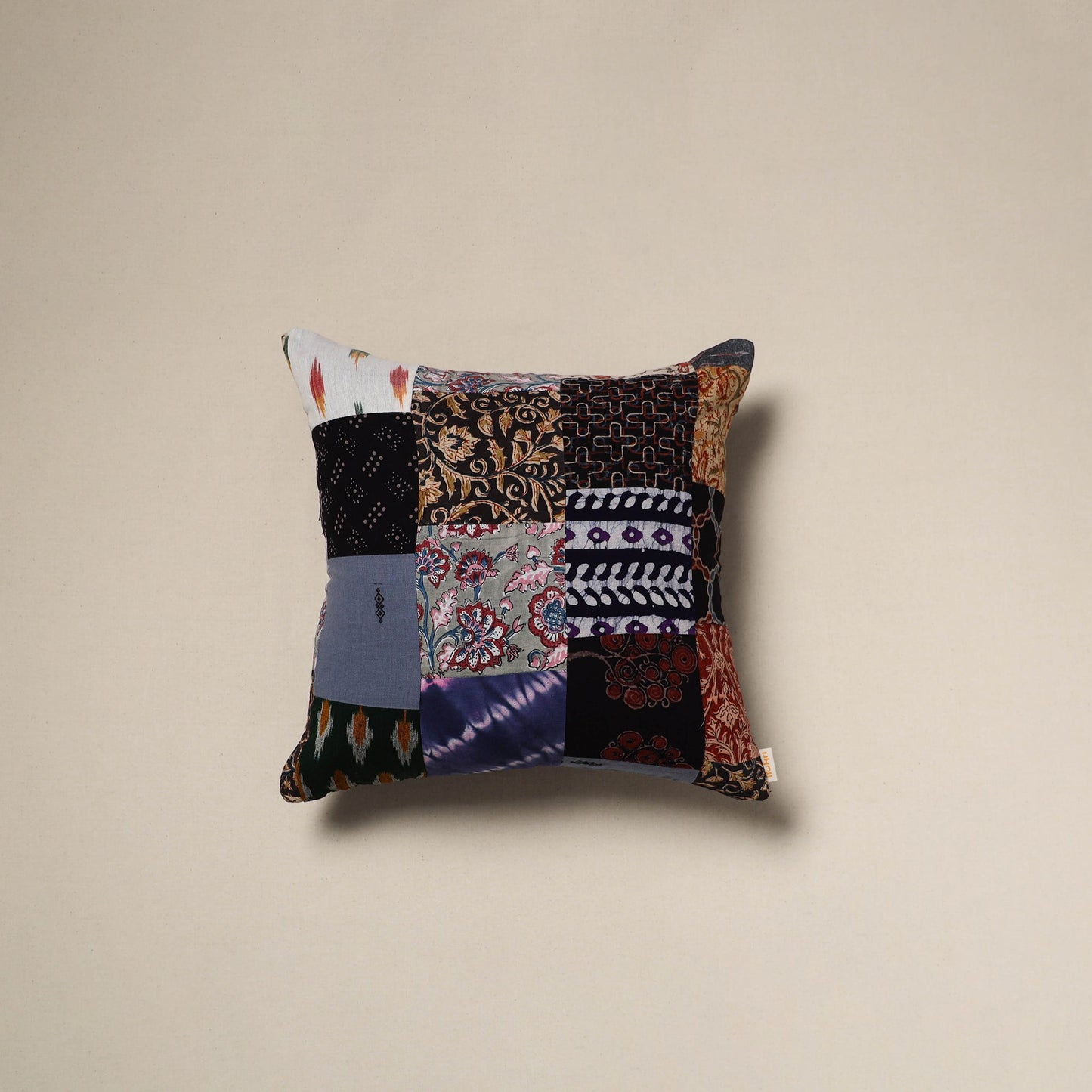 Handcrafted cotton patchwork cushion cover 26