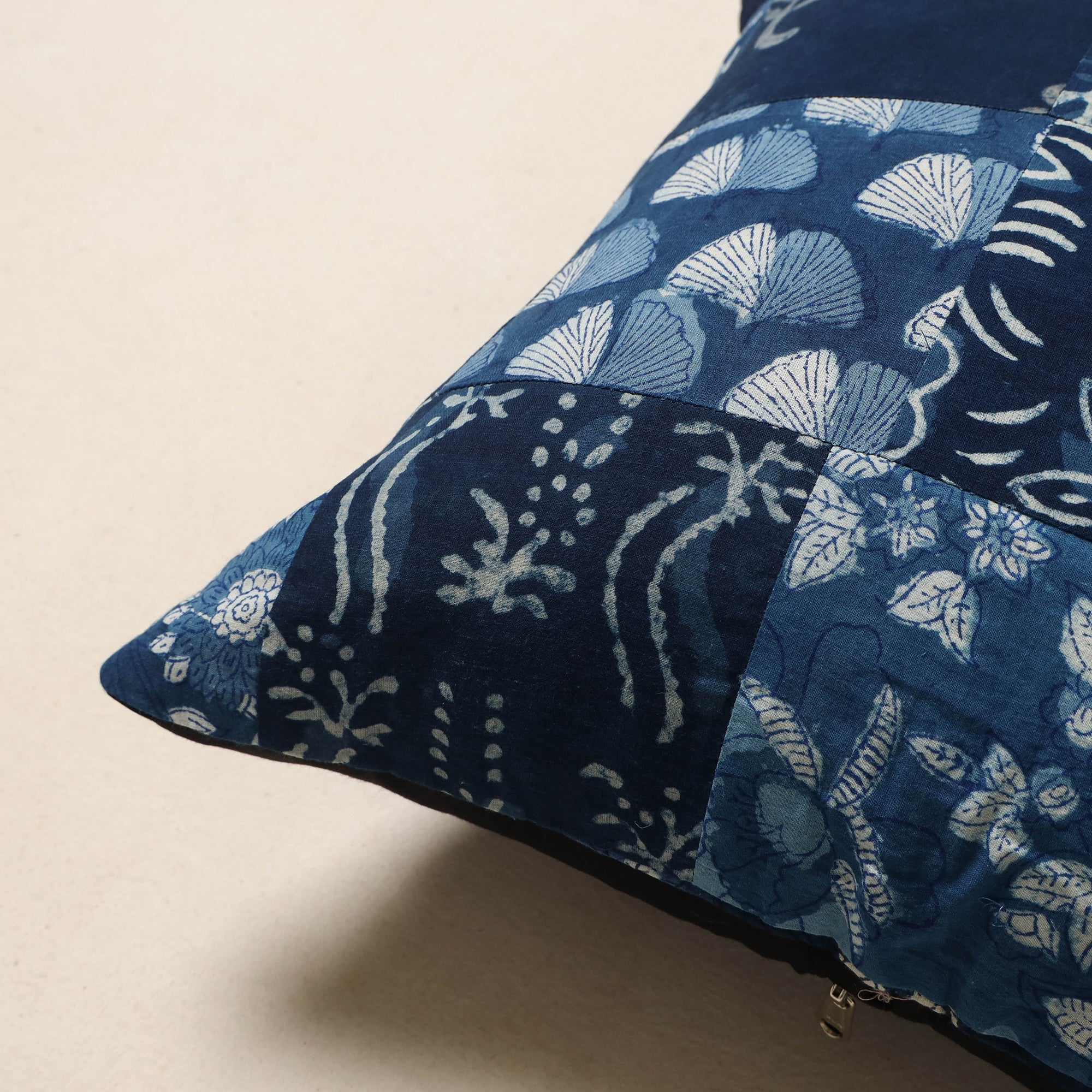 Multicolor - handcrafted cotton patchwork cushion cover 26