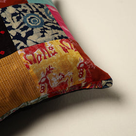 Multicolor Handcrafted Cotton Patchwork Cushion Cover