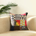 Multicolor - handcrafted cotton patchwork cushion cover 28