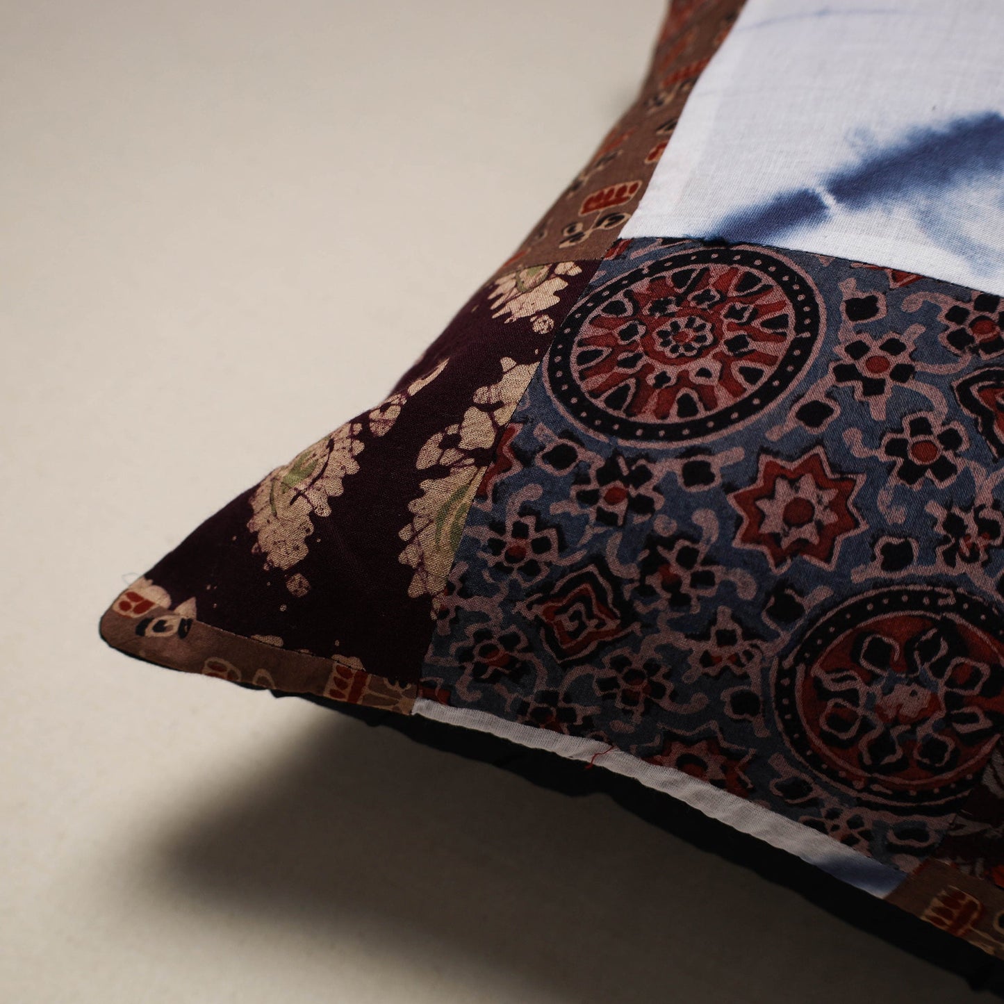 Handcrafted cotton patchwork cushion cover 28