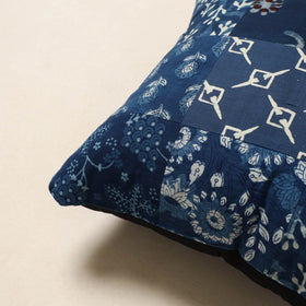 Multicolor - handcrafted cotton patchwork cushion cover 28