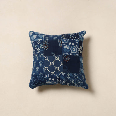 Multicolor - handcrafted cotton patchwork cushion cover 28