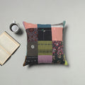 Multicolor - handcrafted cotton patchwork cushion cover 28