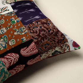 Multicolor - handcrafted cotton patchwork cushion cover 28