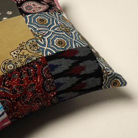 Multicolor Handcrafted Cotton Patchwork Cushion Cover