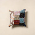 Multicolor - handcrafted cotton patchwork cushion cover 29