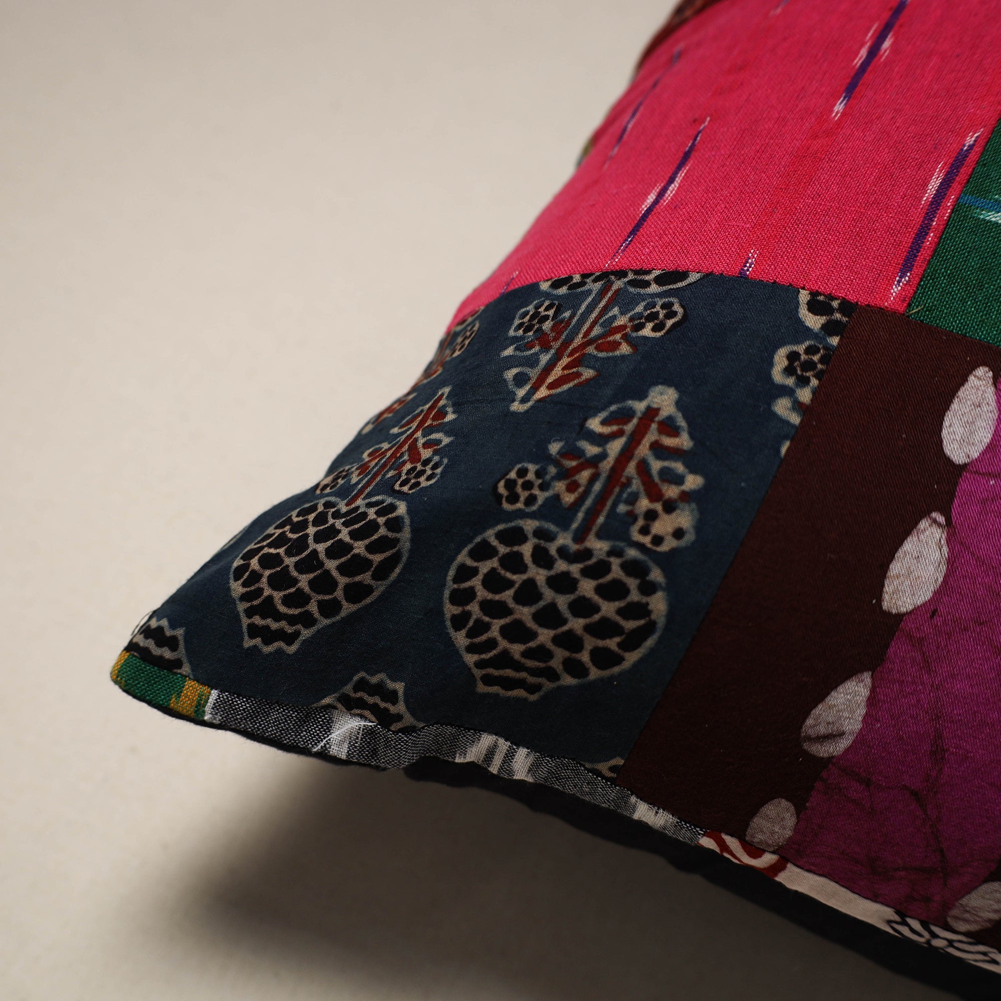 Handcrafted cotton patchwork cushion cover 30