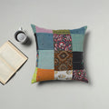 Multicolor - handcrafted cotton patchwork cushion cover 31