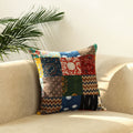  Multicolor Handcrafted Cotton Patchwork Cushion Cover