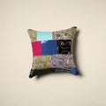 Multicolor - handcrafted cotton patchwork cushion cover 32