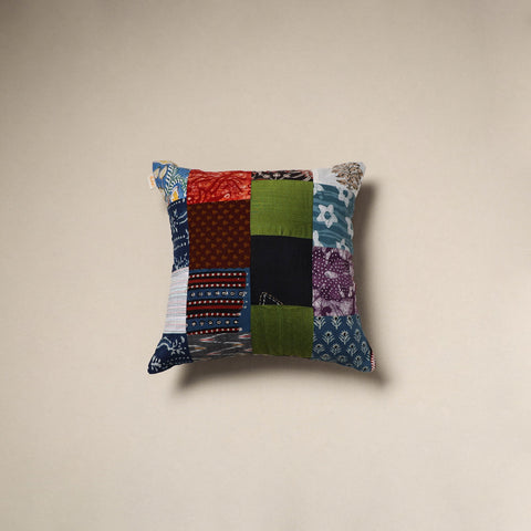 Handcrafted cotton patchwork cushion cover 33