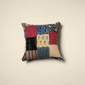 Multicolor - handcrafted cotton patchwork cushion cover 33